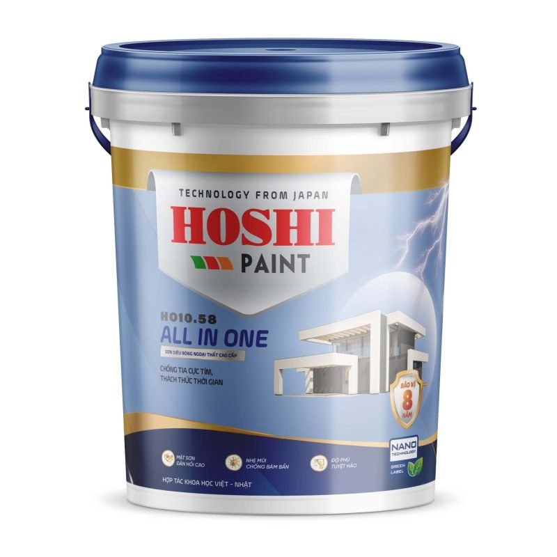 HOSHI - ALL IN ONE: Sơn Siêu Bóng Ngoại Thất Cao Cấp HO10.58 20KG